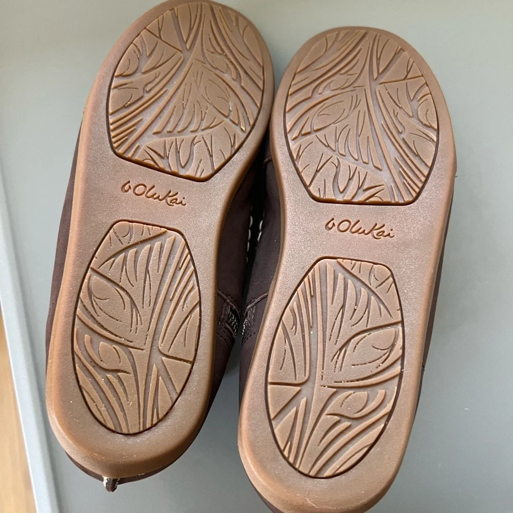 Women’s OluKai Brown Leather Ankle Booties